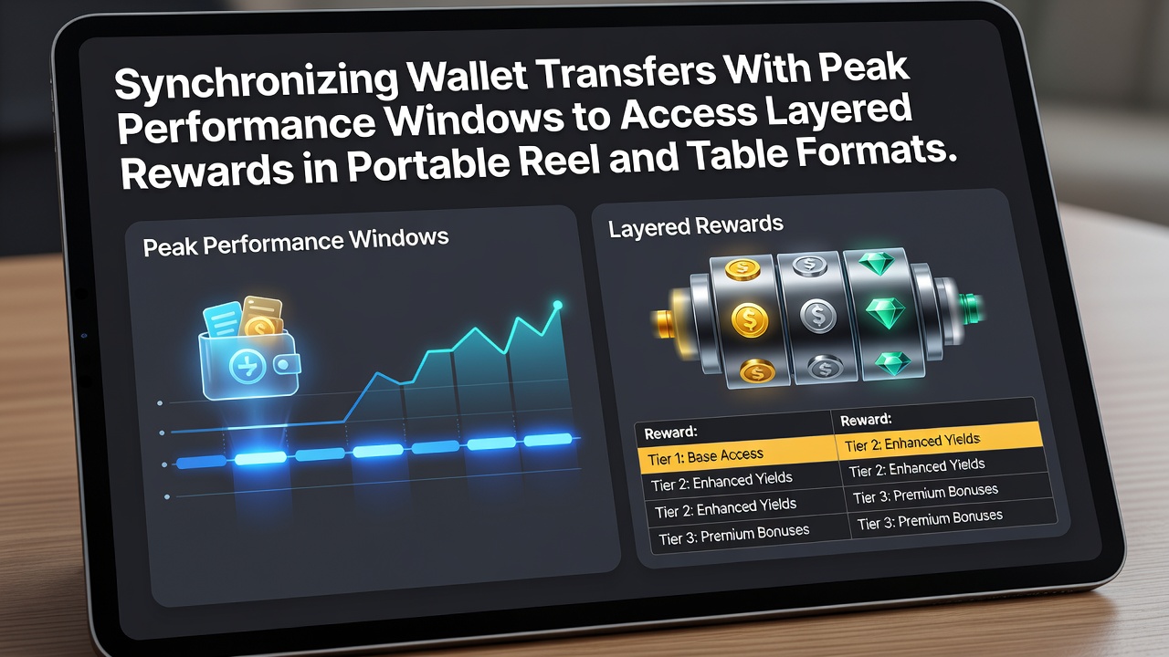 Darstellung synchronisierter Wallet-Transfers in mobilen Casino-Umgebungen mit Fokus auf Leistungsfenster und Belohnungsebenen