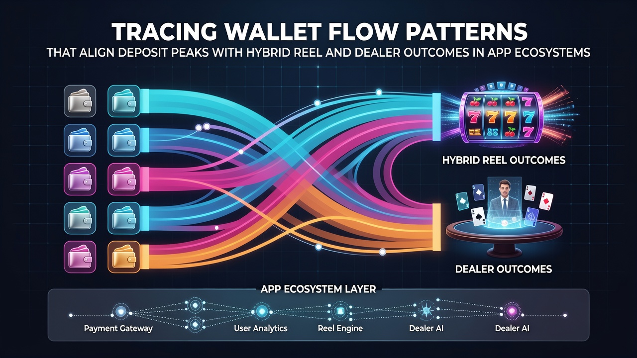 Darstellung von Wallet-Transaktionsflüssen und deren Verknüpfung mit hybriden Spielergebnissen in mobilen Apps